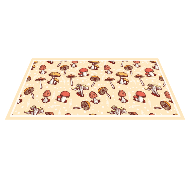 Colorful Mushroom Pattern nature vinyl carpet - TenStickers