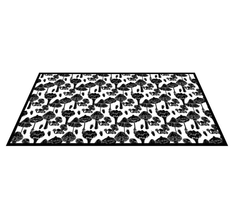 Stylized Mushroom Pattern nature vinyl carpet - TenStickers
