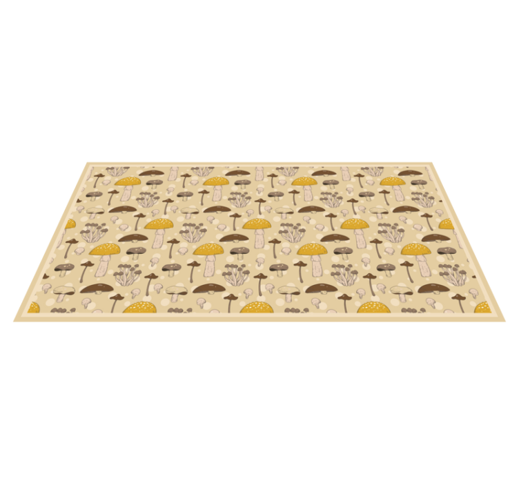 Mushroom Forest Pattern kitchen vinyl carpet - TenStickers