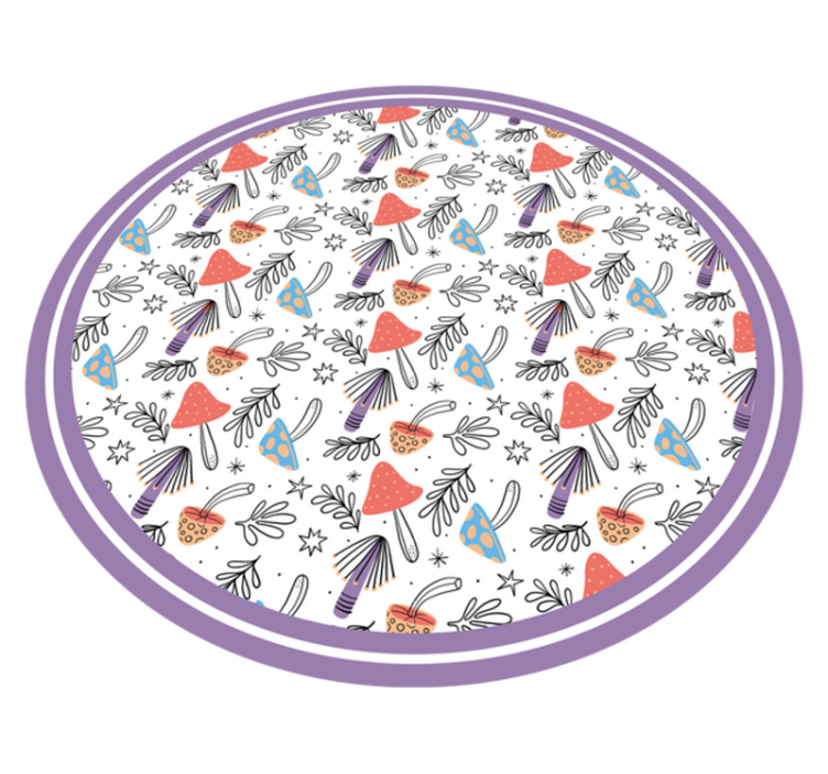 Colorful fungi sprouts nature vinyl carpet - TenStickers