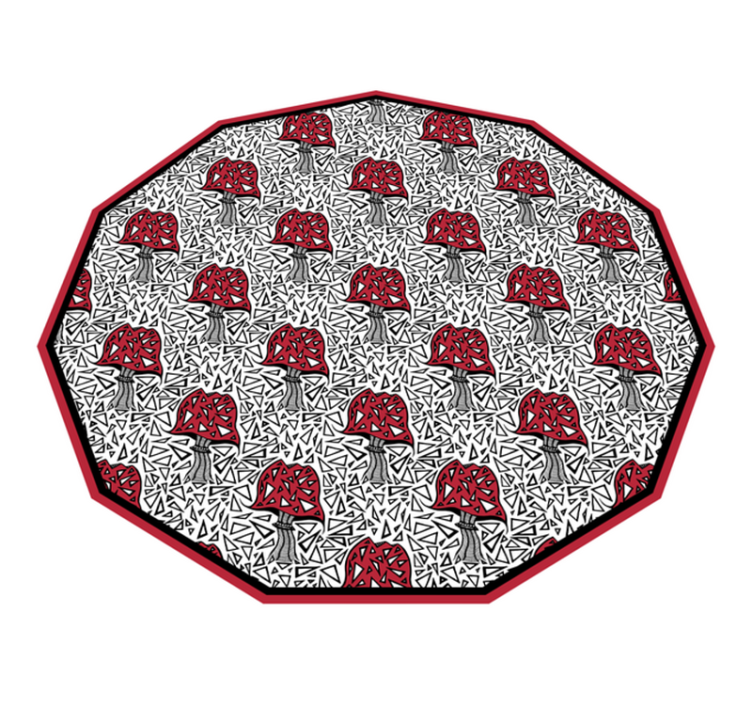 Artistic Mushroom Motif nature vinyl carpet - TenStickers