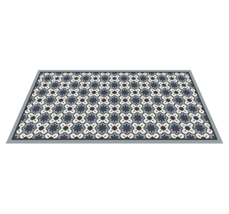 Grey classic arrangement mosaic vinyl carpet - TenStickers