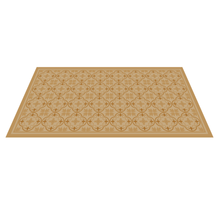 Geometric tile motif living room vinyl carpet - TenStickers