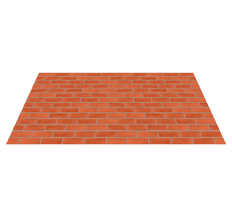 Red brick pattern stone effect vinyl carpet - TenStickers