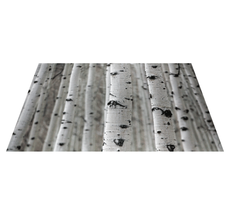 Birch Tree Forest nature vinyl carpet - TenStickers