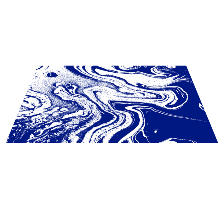 Bold Blue Swirls marble vinyl carpet - TenStickers