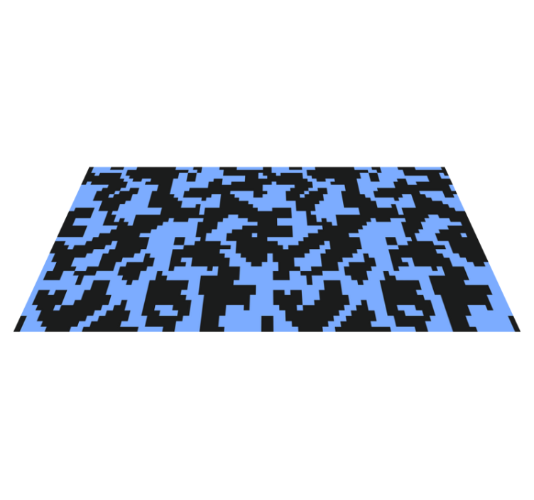Pixelated Blue Pattern kids vinyl carpet - TenStickers