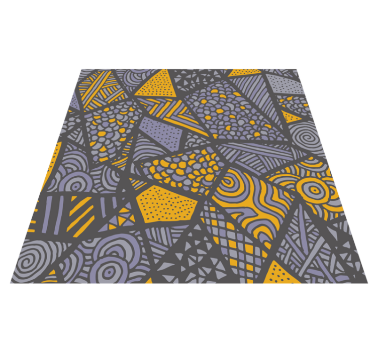Dynamic grey shapes geometric vinyl carpet - TenStickers