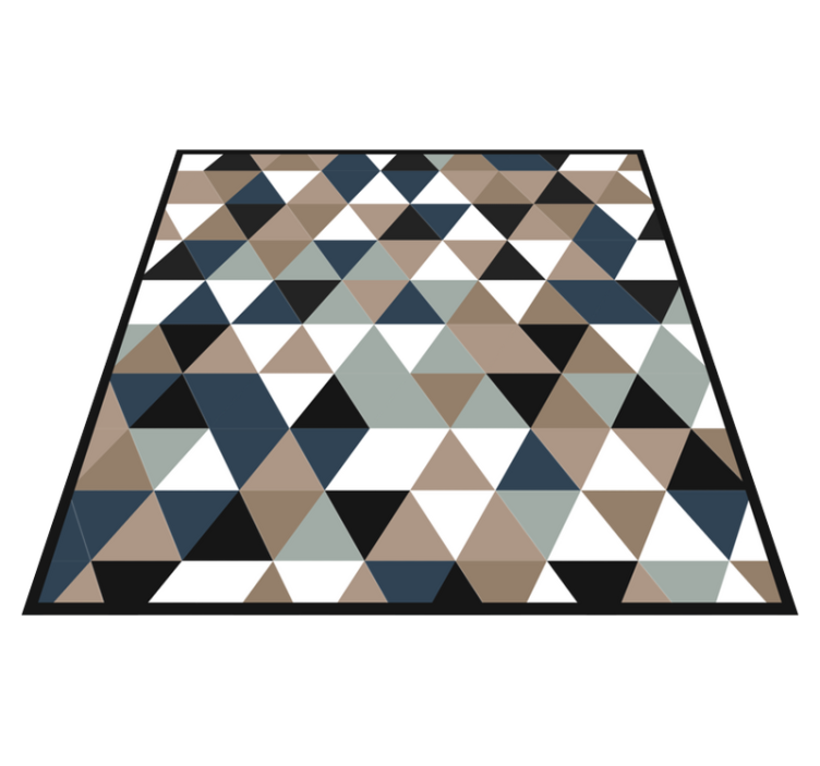 Triangular Tones geometric vinyl carpet - TenStickers