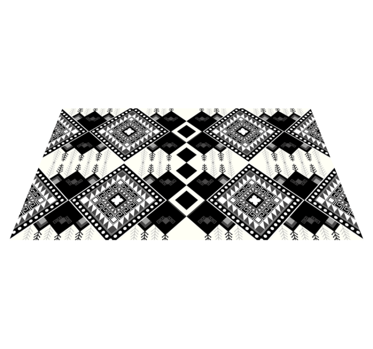 Single-hued motif ethnic vinyl carpet - TenStickers