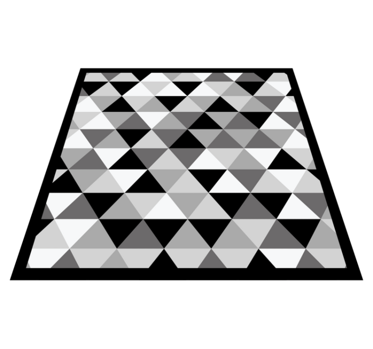 Grey triangle motif living room vinyl carpet - TenStickers