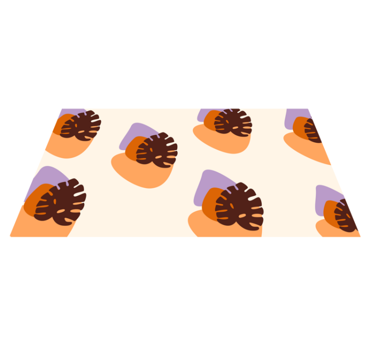 Colorful Leaf Shapes nature vinyl carpet - TenStickers