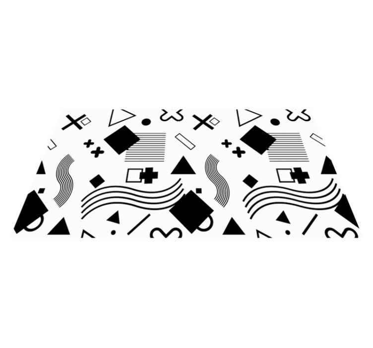 Black Patterns geometric vinyl carpet - TenStickers