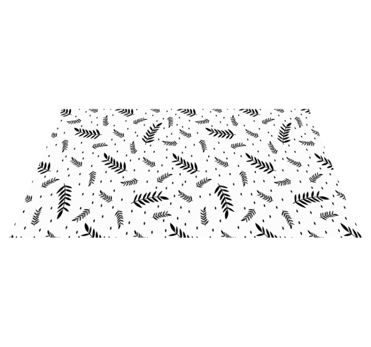 Black Leaves Pattern nature vinyl carpet - TenStickers