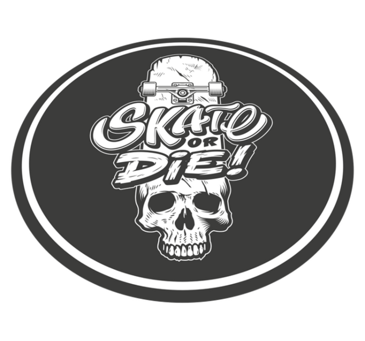 Skull skate or die teen vinyl carpet - TenStickers