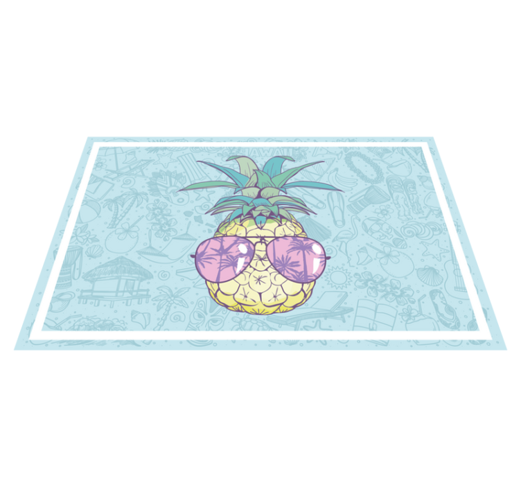 Cool pineapple shades kitchen vinyl carpet - TenStickers