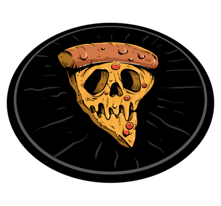Skull Pizza Slices teen vinyl carpet - TenStickers