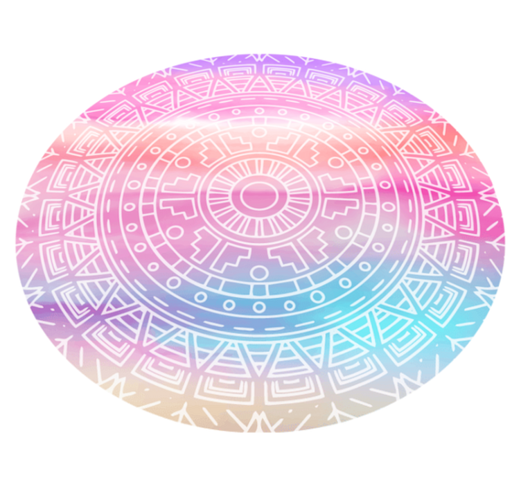 Lively Geometric Element mandala vinyl carpet - TenStickers