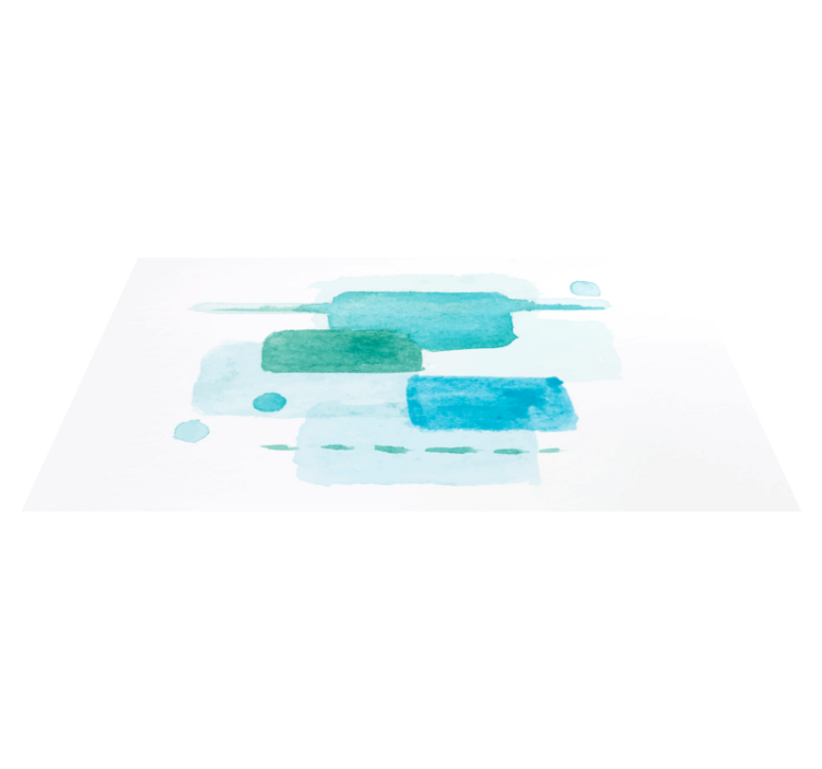 Aquatic Color Blocks living room vinyl carpet - TenStickers