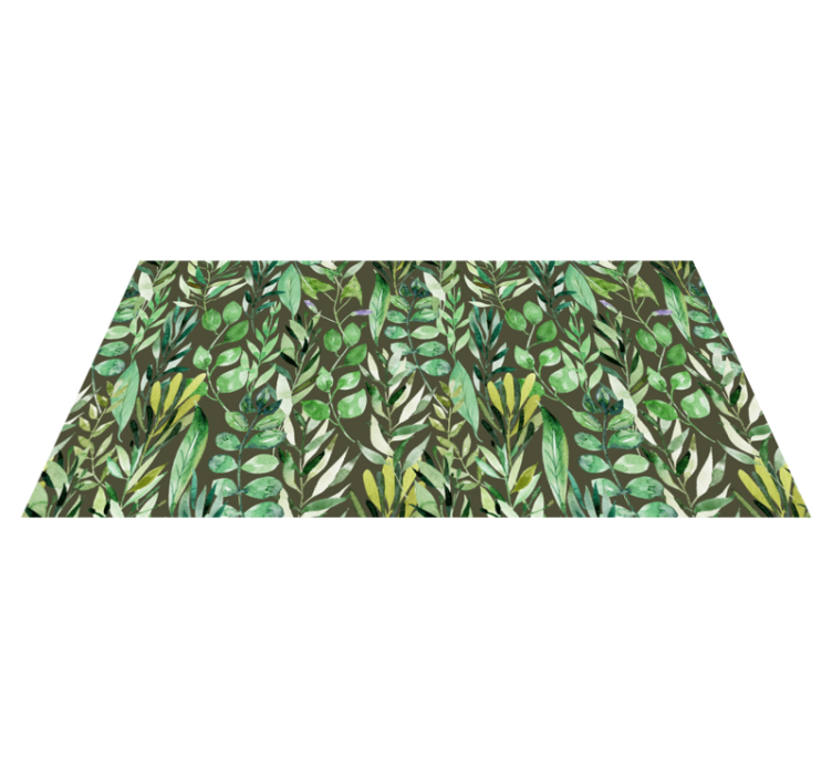 Lush Greenery Pattern nature vinyl carpet - TenStickers