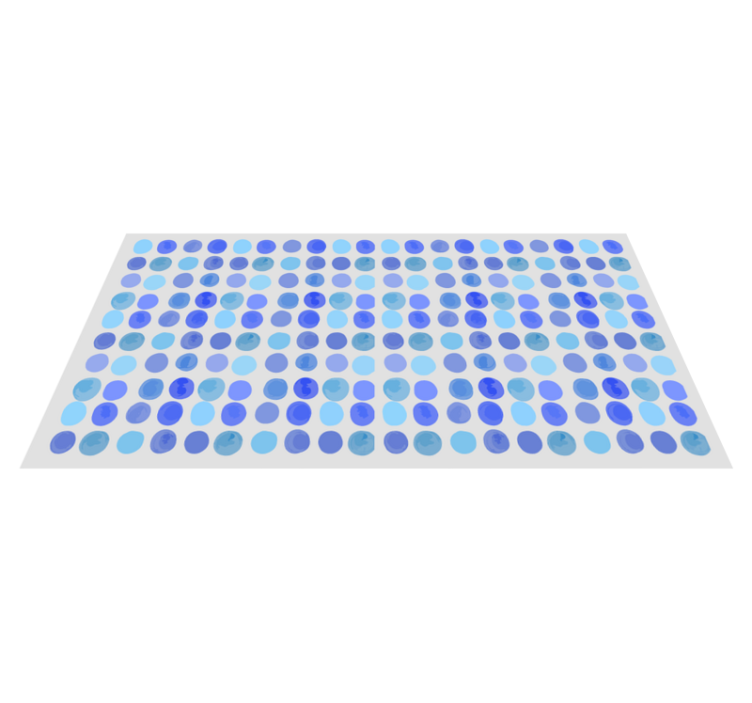 Blue dot pattern bathroom vinyl carpet - TenStickers