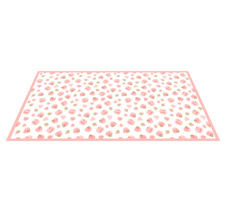 Roses stylish pattern floral vinyl carpet - TenStickers