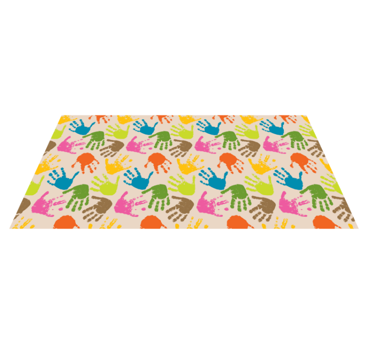 Colorful handprints kids vinyl carpet - TenStickers