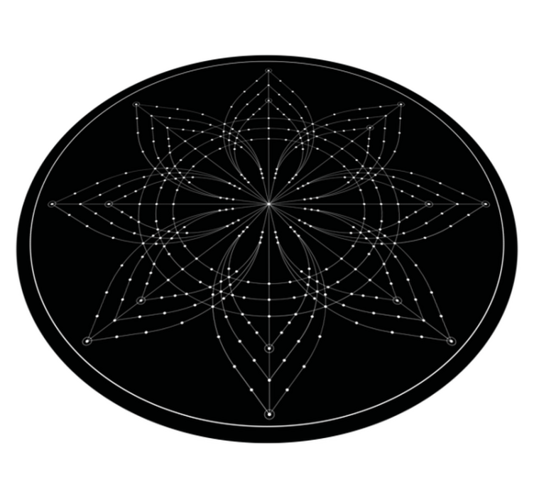 Elegant Lotus Pattern mandala vinyl carpet - TenStickers