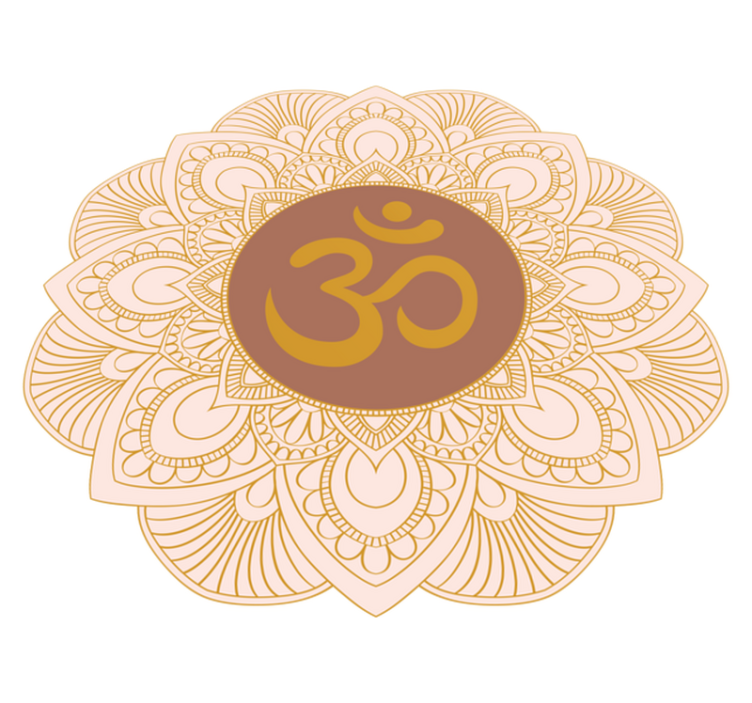 Símbolo Om Buda mandala vinyl carpet - TenStickers