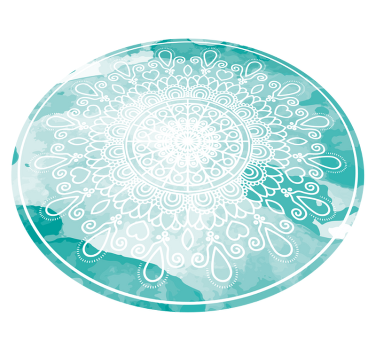 Elegant watercolor tones mandala vinyl carpet - TenStickers