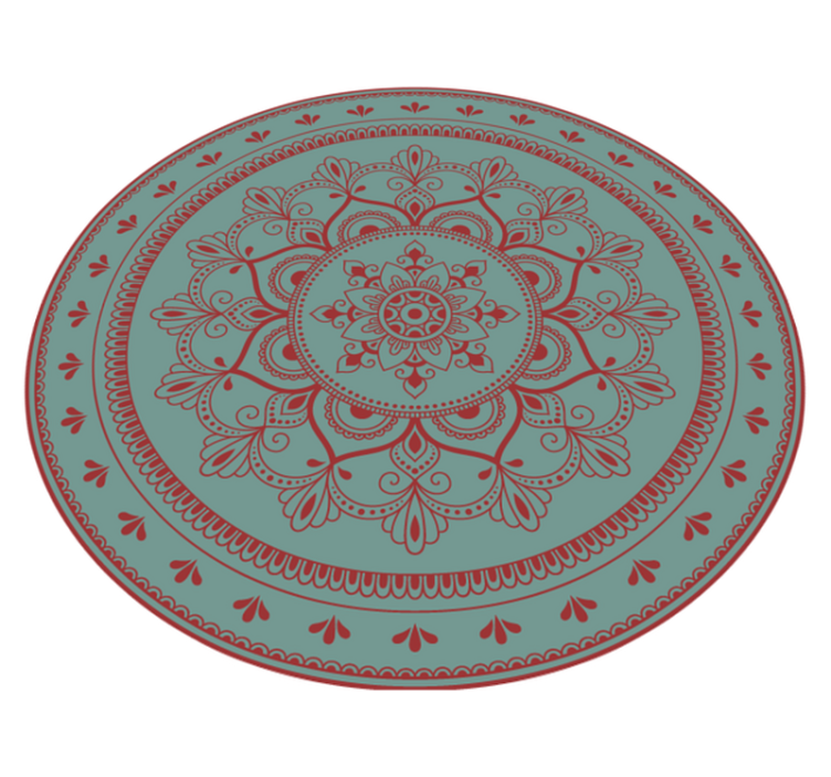 Complex circular illustration mandala vinyl carpet - TenStickers