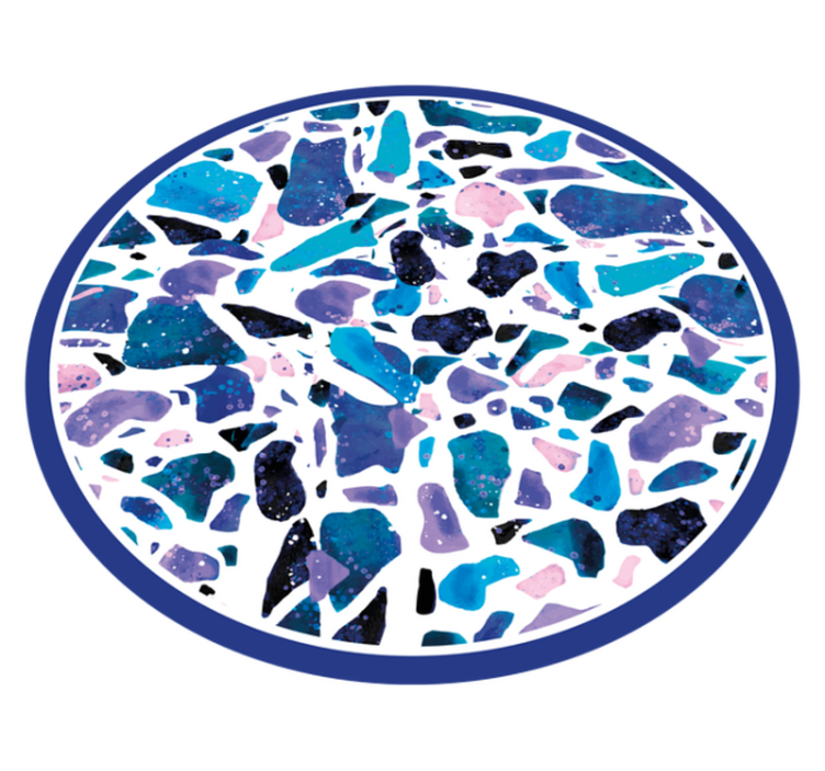 Colorful stone mosaic marble vinyl carpet - TenStickers