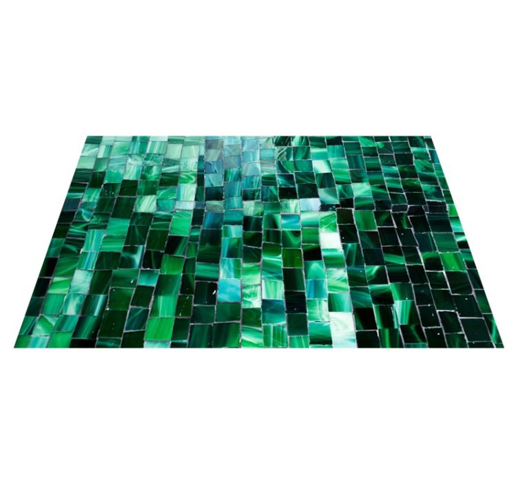 Mosaic vinyl carpet mosaic green tiles - TenStickers