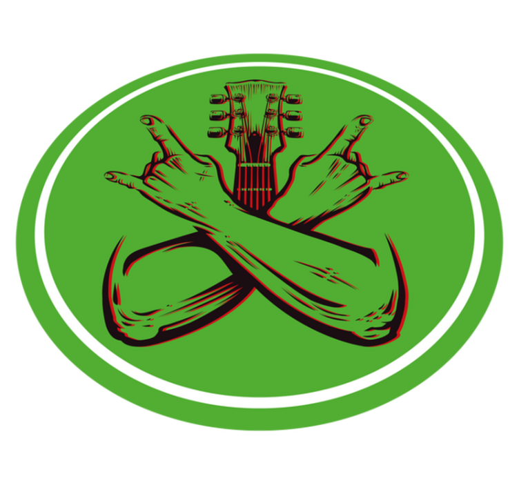 Rocking Gesture Artwork circular vinyl carpet - TenStickers