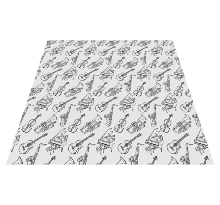 Texture vinyl carpet musical instruments collection - TenStickers