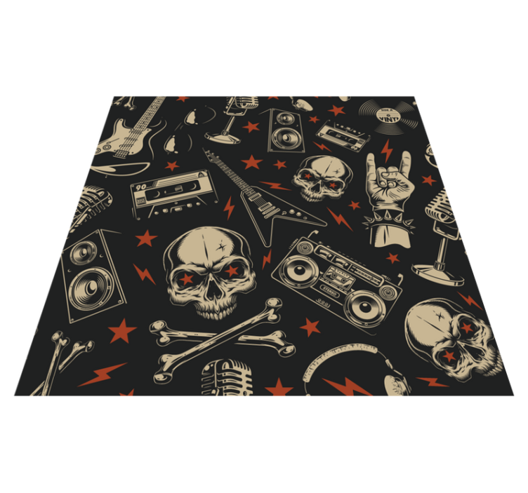 Rock Music Theme teen vinyl carpet - TenStickers