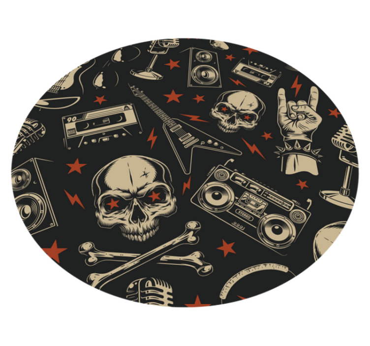 Rock Music Style teen vinyl carpet - TenStickers