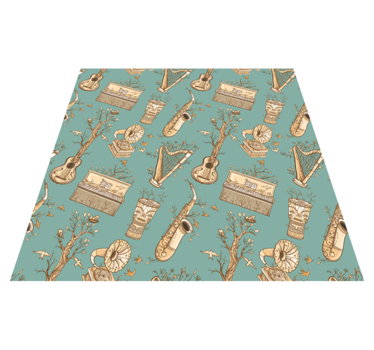 Musical Instruments Concept kids vinyl carpet - TenStickers