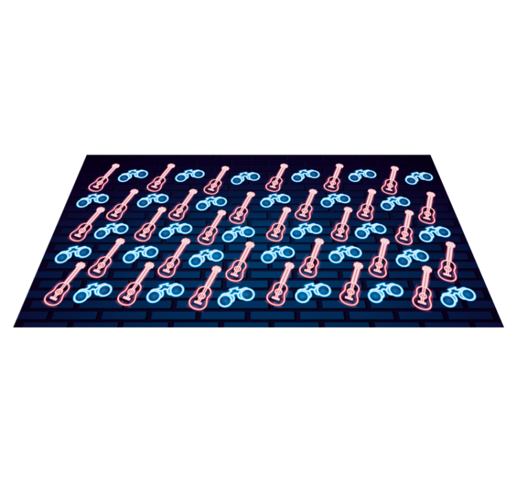 Music Inspired Patterns teen vinyl carpet - TenStickers