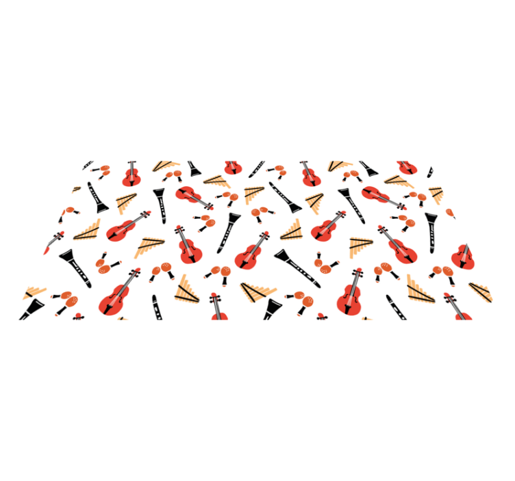 Musical Instrument Pattern kids vinyl carpet - TenStickers