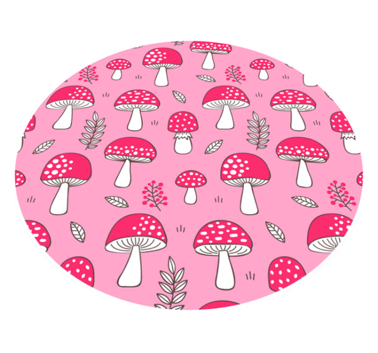 Charming Mushroom Illustration kitchen vinyl carpet - TenStickers