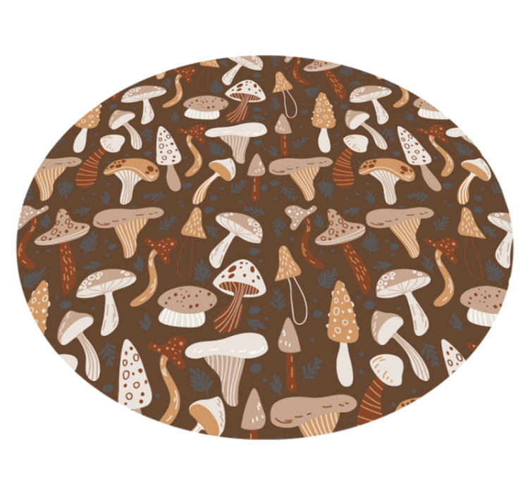 Fungi Collection circular vinyl carpet - TenStickers