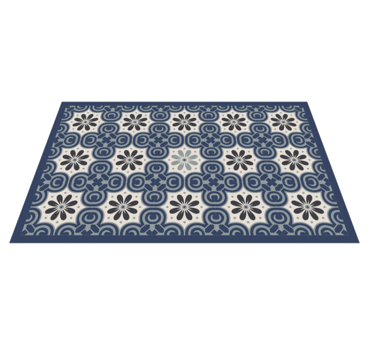 Elegant Floral Composition tile vinyl carpet - TenStickers