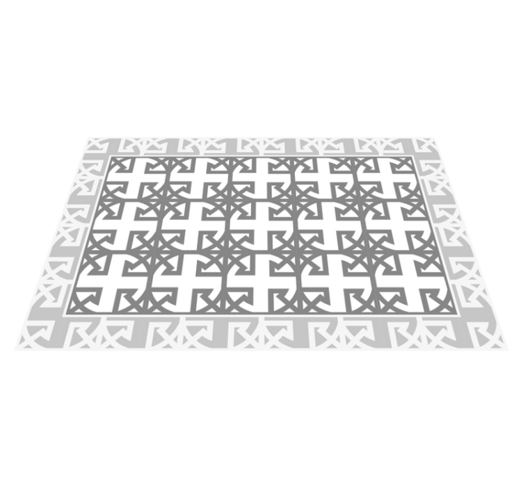 Decorative grey pattern tile vinyl carpet - TenStickers