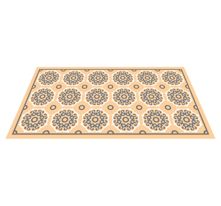 Geometric Mandala Motif tile vinyl carpet - TenStickers