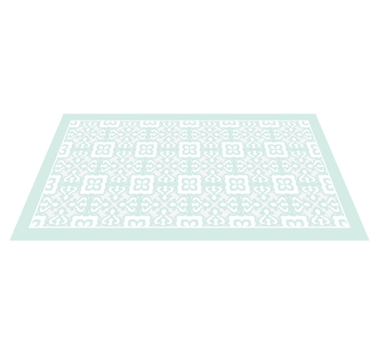 Elegant turquoise tile vinyl carpet - TenStickers