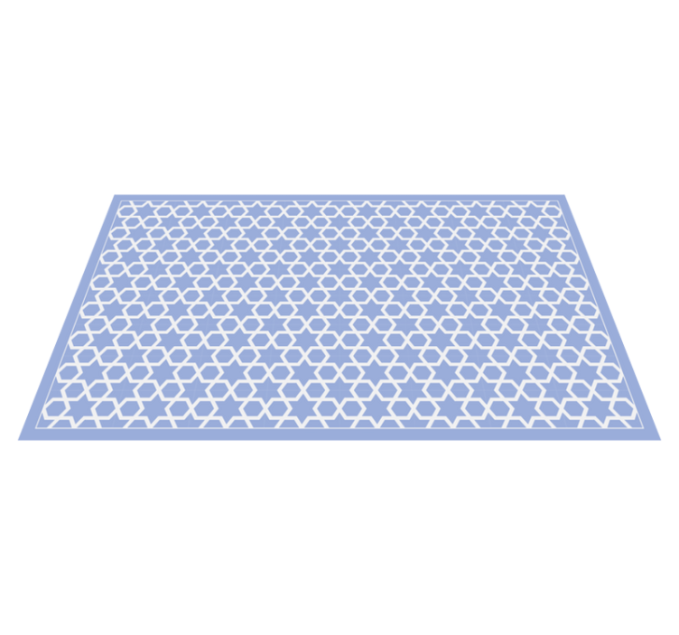 Hexagonal starry motif geometric vinyl carpet - TenStickers