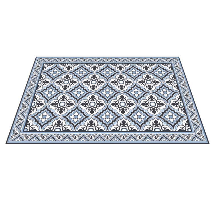 FLORAL GEO PATTERN marble vinyl carpet - TenStickers