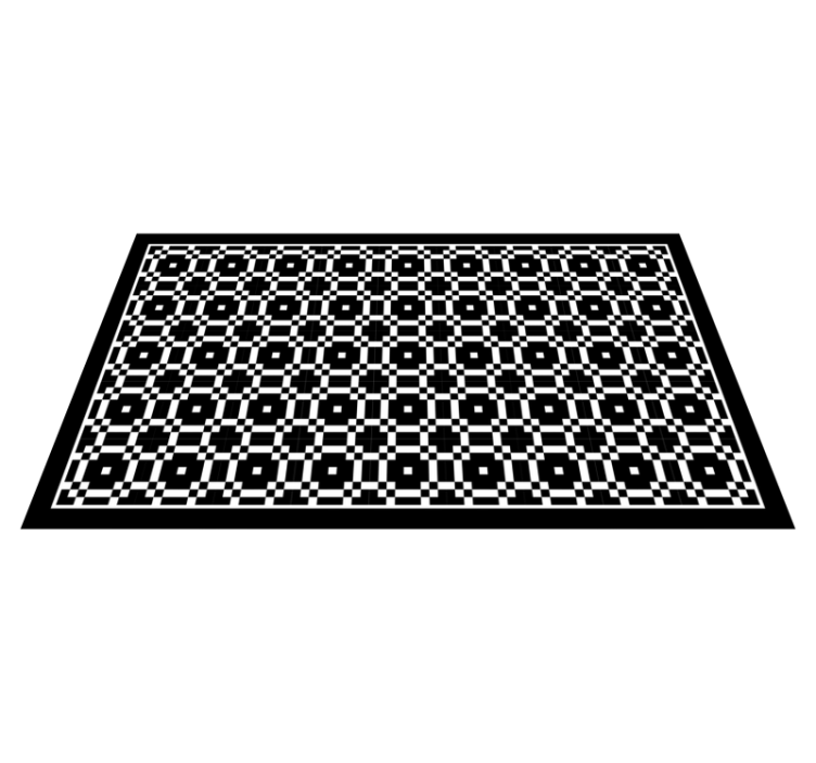 Monochrome Pattern geometric vinyl carpet - TenStickers