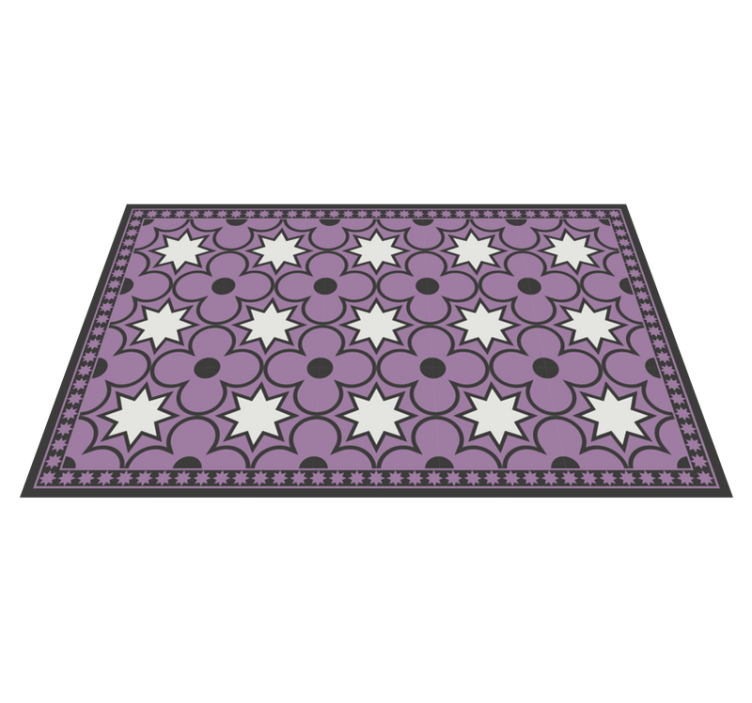 Star Patterned Motif tile vinyl carpet - TenStickers